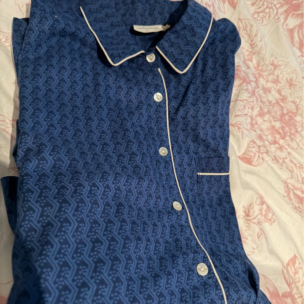 Julia Amory Blue Pareo Set with White Trim - Picture 8 of 8